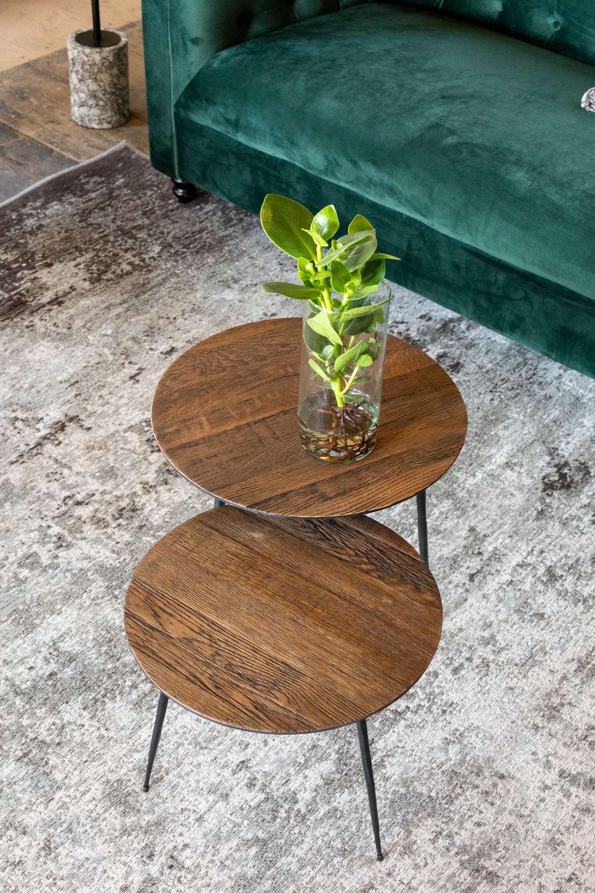 SIDE TABLE PEPPER BROWN '40