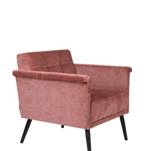 Fotel lounge SIR WILLIAM vintage różowy