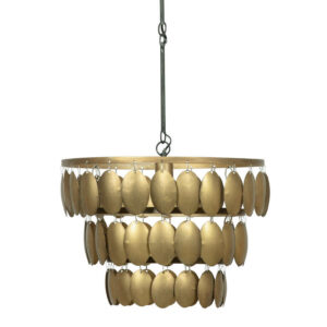 Lampa wisząca Moondust metalowa antyczny mosiądz