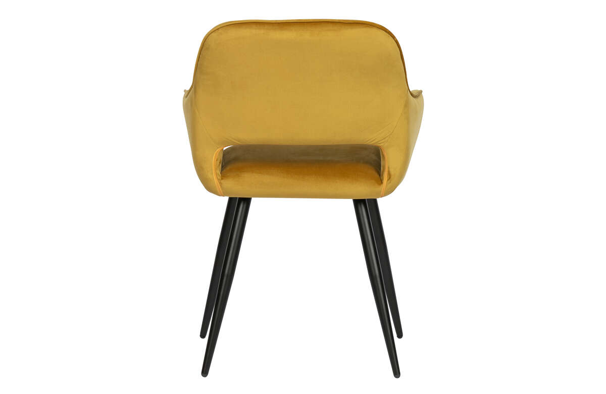 Zestaw 2 krzeseł Jelle velvet żółty