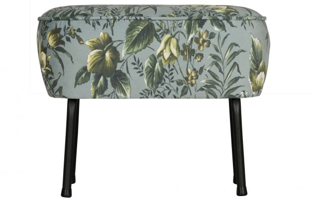 Hocker ozdobny VOGUE aksamit szary