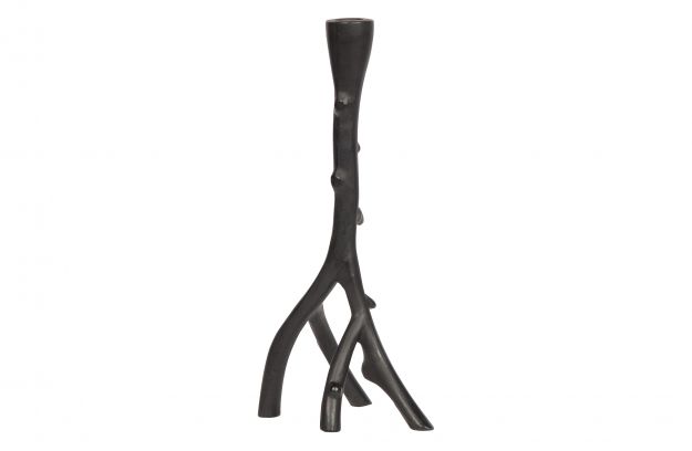 Świecznik BRANCH metalowy czarny 31 cm