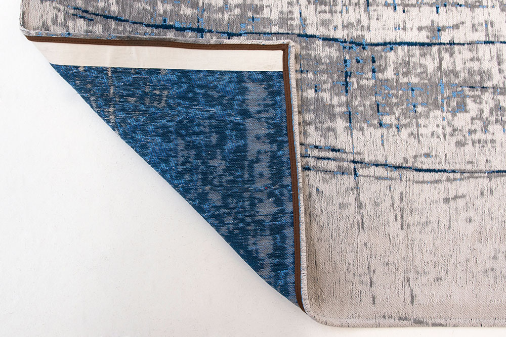 Biało Niebieski Dywan Nowoczesny - BRONX AZURITE 8421 - Rozmiar: 170x240 cm