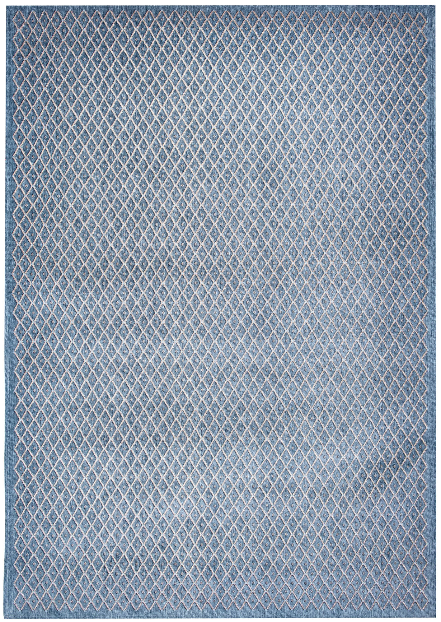Niebiesko Szary Dywan Nowoczesny - ROMBO BLU GRIGIO 9036 - Rozmiar: 200x300 cm