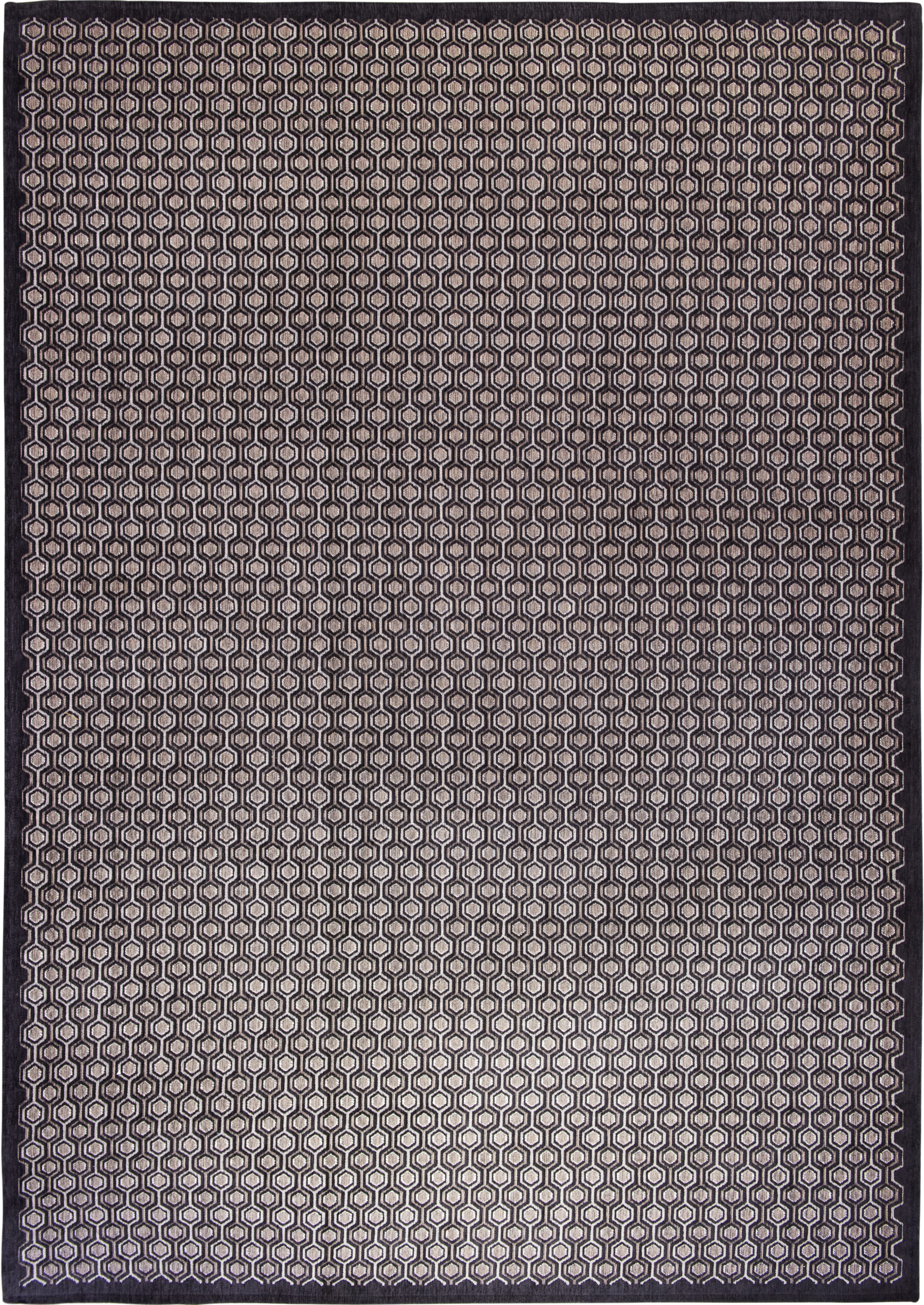 Szaro Srebrny Dywan Nowoczesny - NUOVO CROMO 9015 - Rozmiar: 170x240 cm