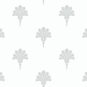 TAPETA BIAŁO SZARA WZÓR PALMY SEABROOK BEACH HOUSE MB31617