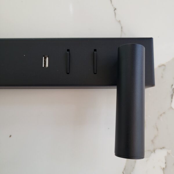 Lampa ścienna kinkiet IDA czarny Lewy