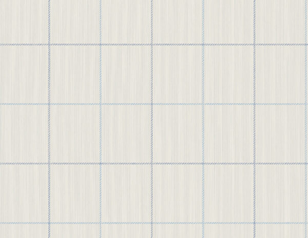 Tapeta tekstylna krata krem błękit Tailor Made Wallquest YM30900