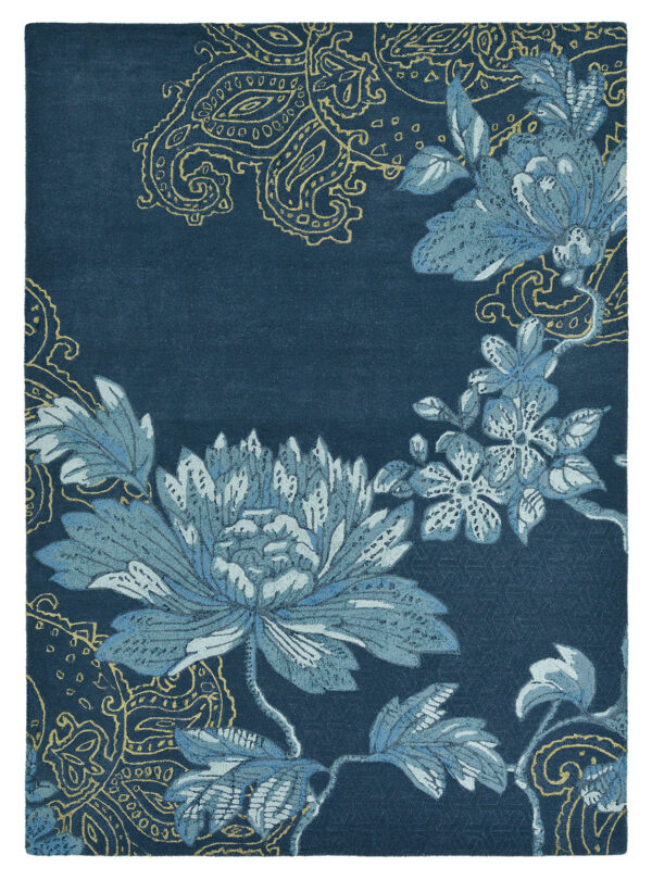 Niebieski Dywan w Kwiaty - FABLED FLORAL NAVY 37508 200x280