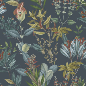 TAPETA WINYLOWA BUJNE KWIATY RETRO VINTAGE DECOPRINT BLOOMING BL22744