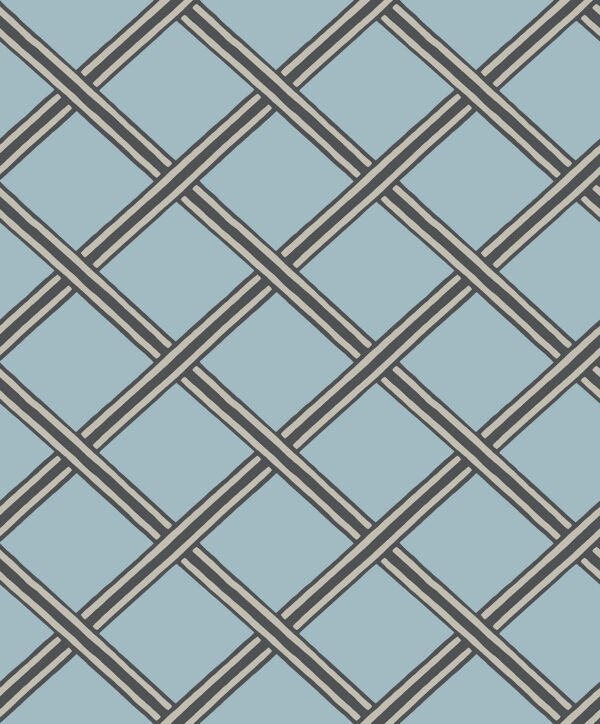 TAPETA DECOPRINT BOHEME BO23032 GEOMETRIA NIEBIESKI ZŁOTY
