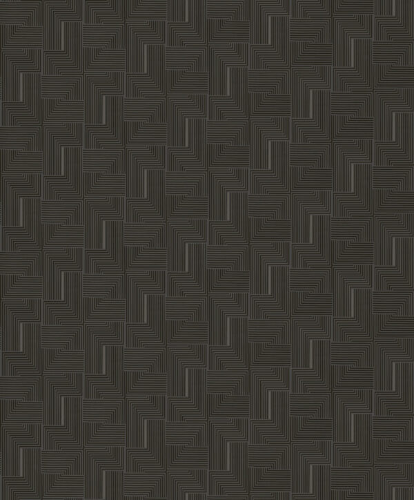 TAPETA DECOPRINT BOHEME BO23064 GEOMETRIA CZARNY SZARY