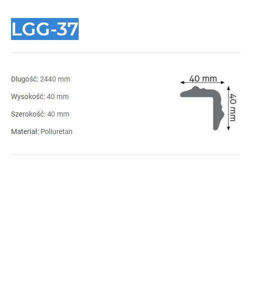 Listwa ścienna LGG-37