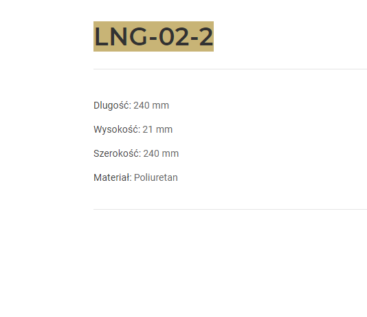 Listwa ścienna LNG-02