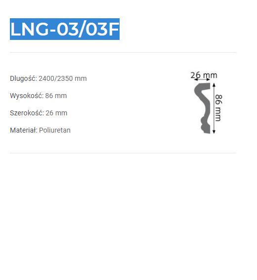 Listwa ścienna LNG-03F