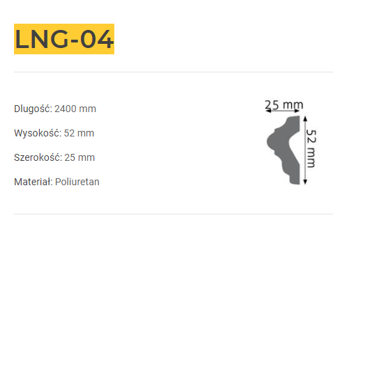 Listwa ścienna LNG-04