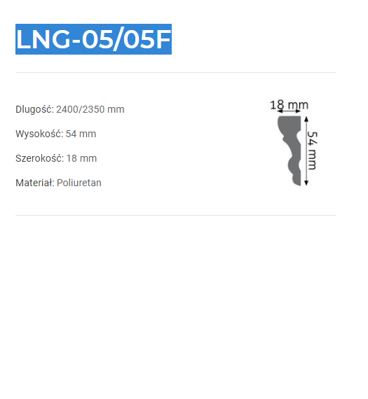 Listwa ścienna LNG-05