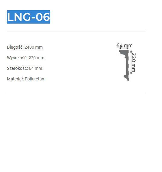 Listwa ścienna LNG-06