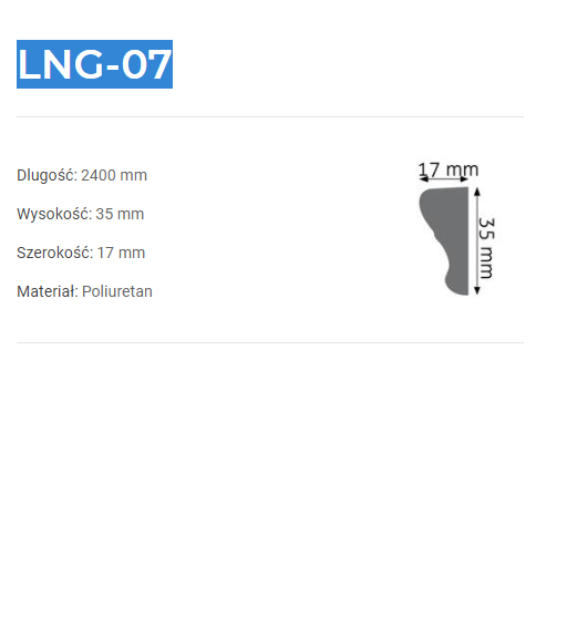 Listwa ścienna LNG-07
