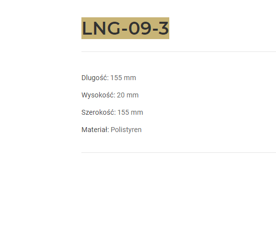 Listwa ścienna LNG-09-3