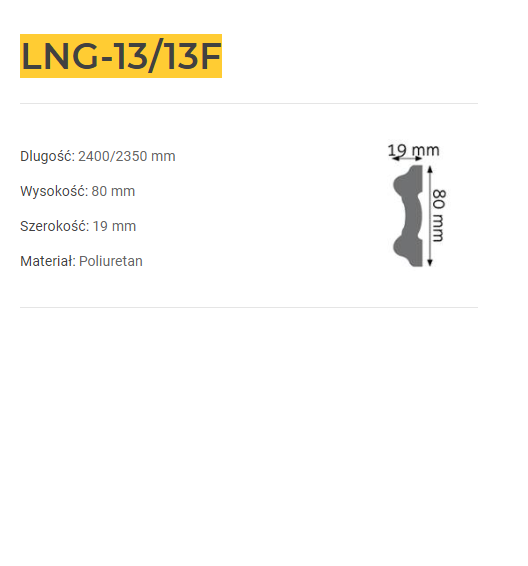 Listwa ścienna LNG-13