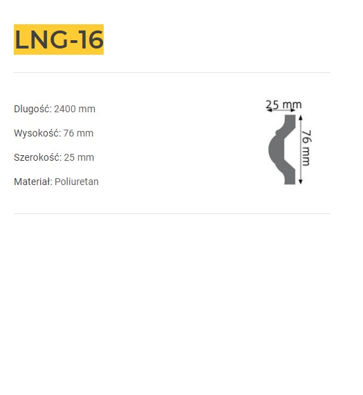 Listwa ścienna LNG-16
