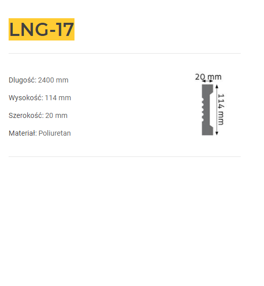 Listwa ścienna LNG-17