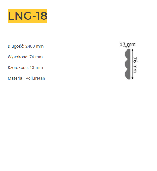 Listwa ścienna LNG-18