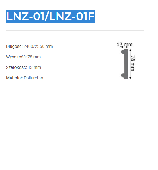 Listwa ścienna LNZ-01F