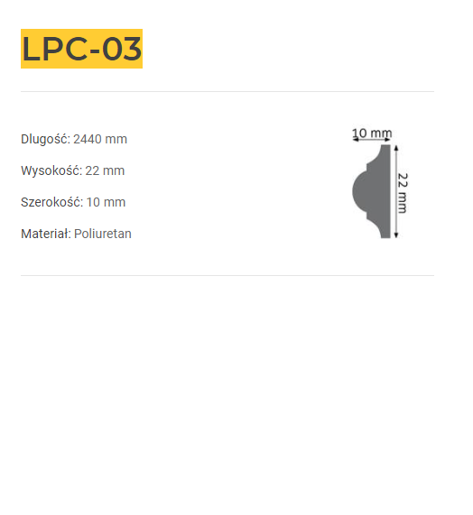 Listwa ścienna LPC-03