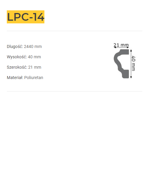 Listwa ścienna LPC-14
