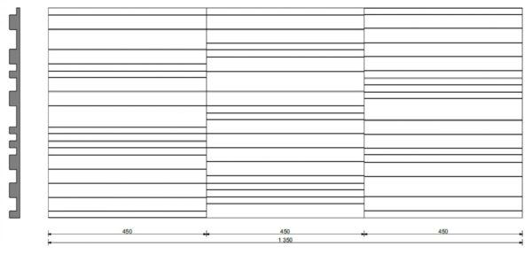 Panel betonowy 3D VHCT-PB-42