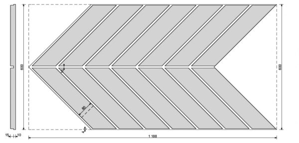 Panel betonowy 3D VHCT-PB-44