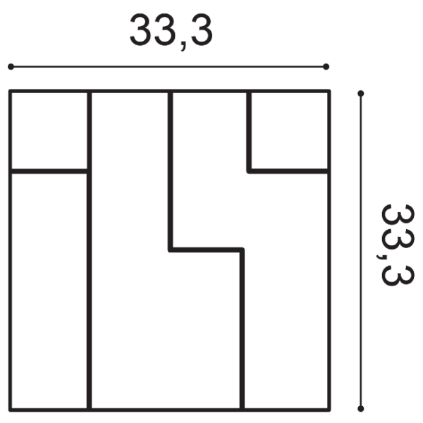 Panel ścienny 3D W102 sześcienny