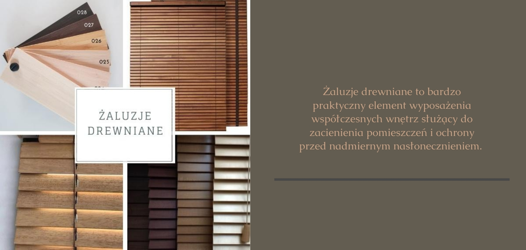 ŻALUZJE DREWNIANE