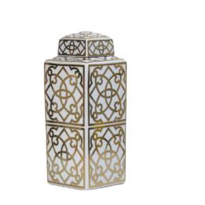 Pojemnik ceramiczny CUBE duży złoty