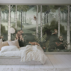 Tapeta dla dzieci Mural leśne zwierzęta Newbie II 6943