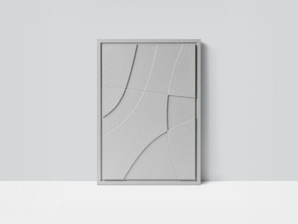 Obraz 3D ABSTRACT 2 Milky Grey