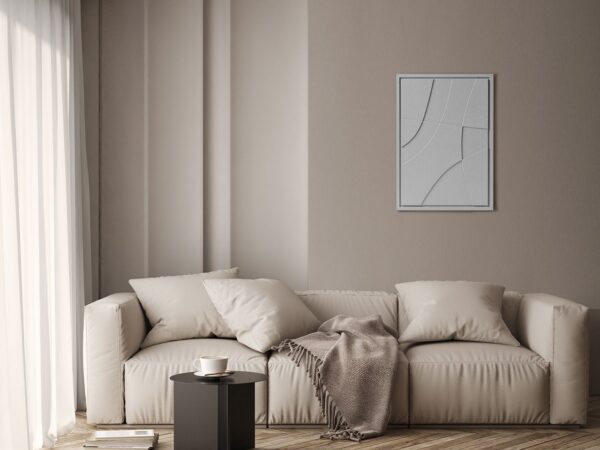 Obraz 3D ABSTRACT 2 Milky Grey