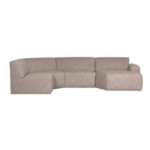 Sofa narożna AVELON U brązowy melanż