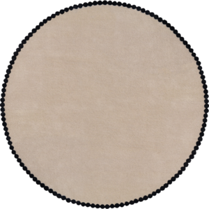 Dywan okrągły beżowy LAILA BEIGE BLACK ROUND 5010