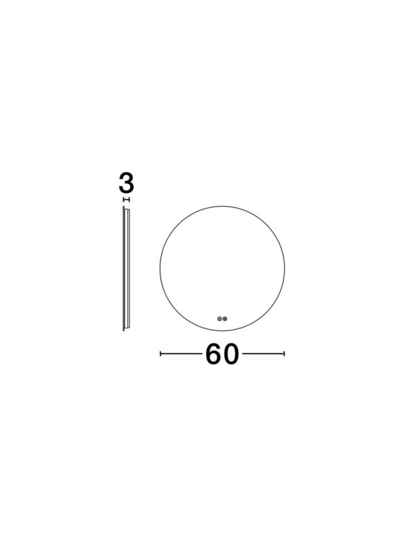 Lustro podświetlane 60cm ABB