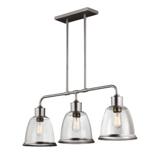 Lampa wisząca Hobson – 3 nikiel