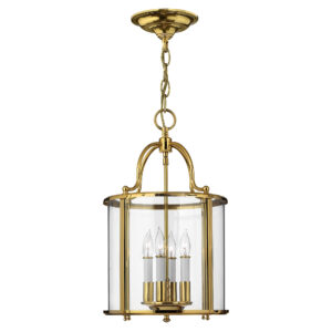 Średnia lampa wisząca Gentry – 4 mosiądz