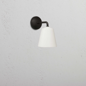 Richmond mały kinkiet ścienny z  porcelaną brąz