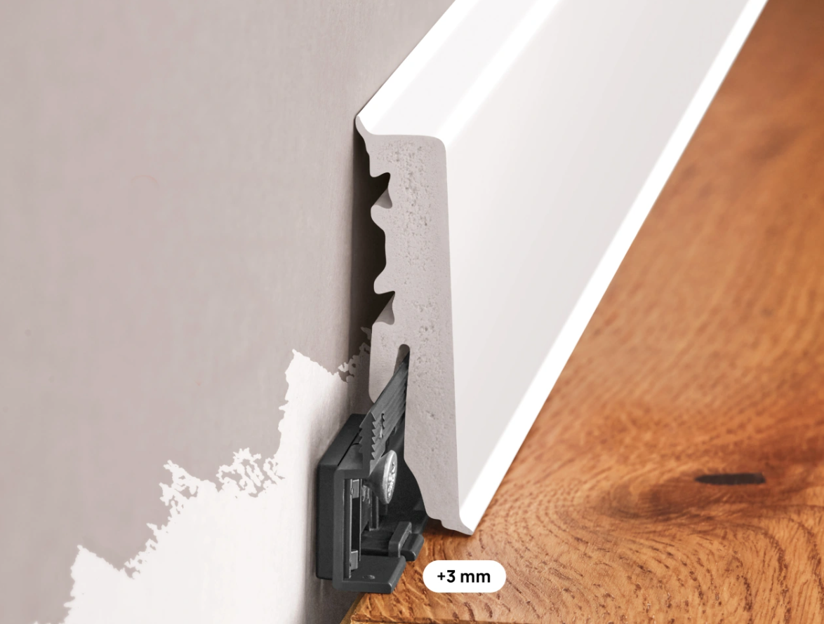 Klipsy z podkładką +3 mm do montażu listwy Masterline 25szt.