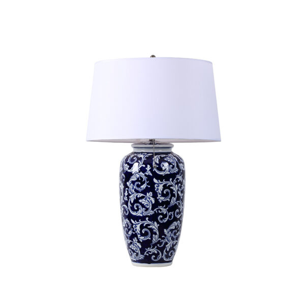 Lampa stołowa LISA Hamptons biały abażur