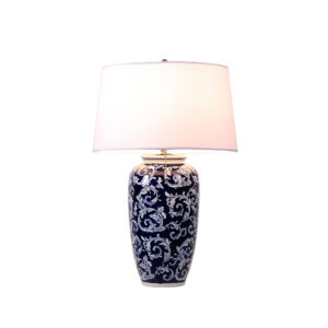 Lampa stołowa LISA Hamptons biały abażur