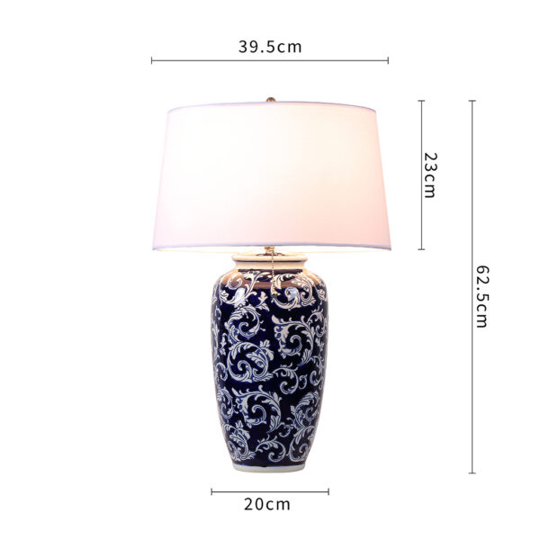 Lampa stołowa LISA Hamptons biały abażur