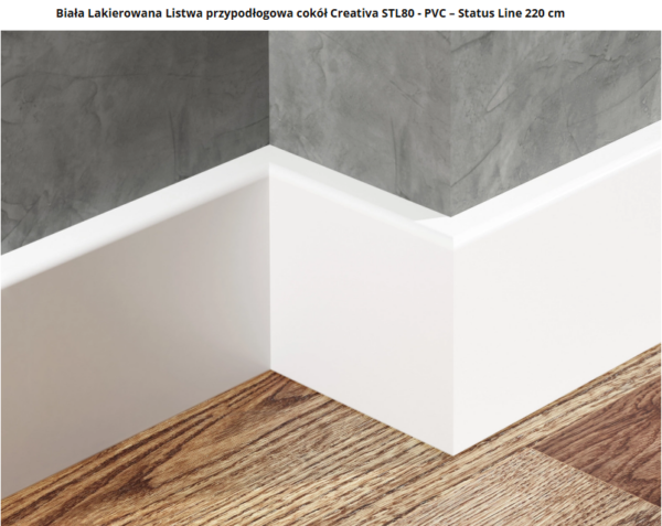 Listwa podłogowa PCV Creativa STL80 biała